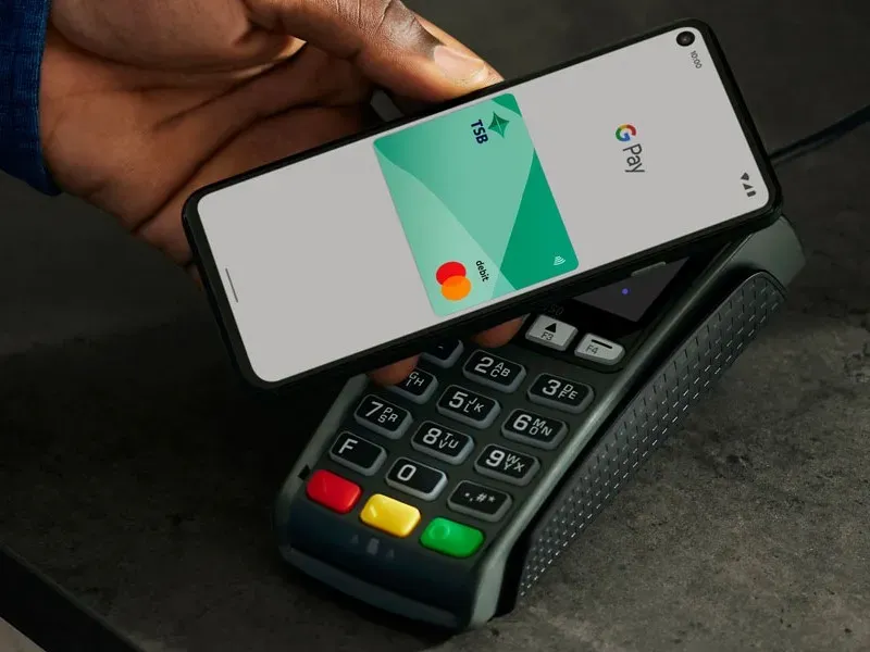 Paying using Google Pay on a mobile phone
