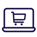 Online shopping cart icon